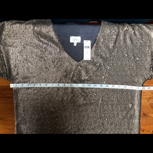 NWT Anthropologie Deletta sequin shirt, sz M - Picture 6 of 7